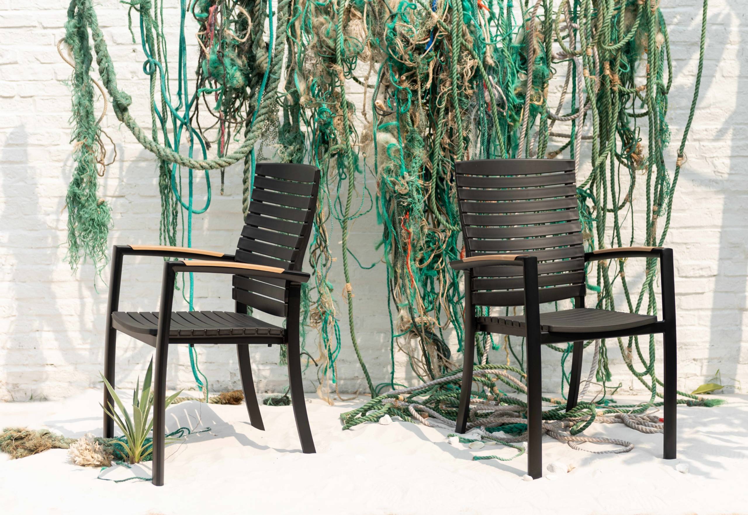 Panama stacking armchair, ALU BMB, PDO BLK, ALU YET (8)
