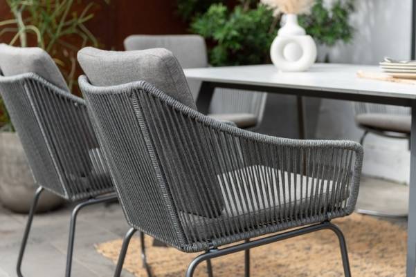 Opal carver chair, wcsh 8888, table 160x90cm, 75h, ALU MGR, HPL LBL, STL GPH, ROP WWL 4R, 3031100000, 3036600000 (2)