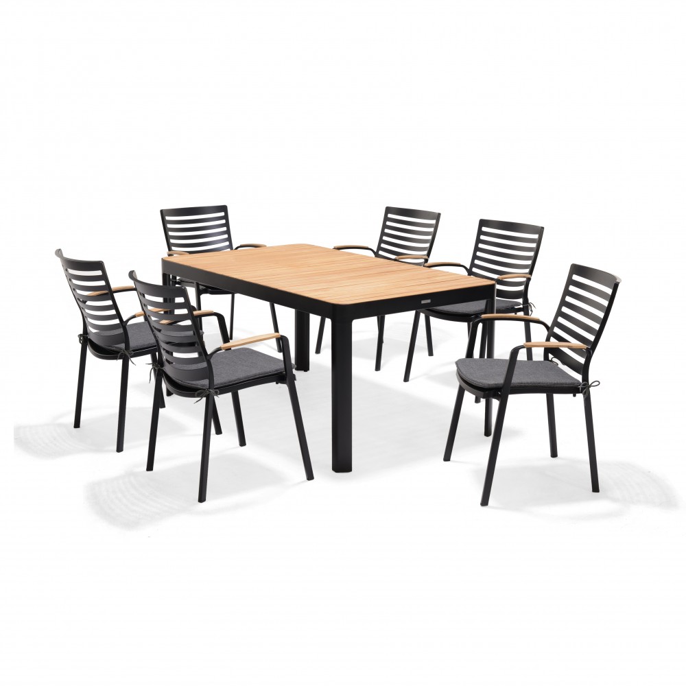 2. Portals carver easy chair, wcsh 8824, table 161x95cm, 75h, ALU BMB, TEA FSC, PN4843C, PN4863C (1)