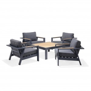2. Palau sofa chair, wcsh 8824, Sofa square table 103x103cm, 45h, ALU DGRY, TEA FSC, PN68444C, PN68458C (2)