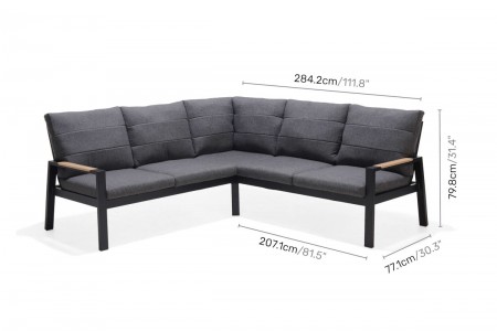 7. Panama Dark corner sofa dimensions